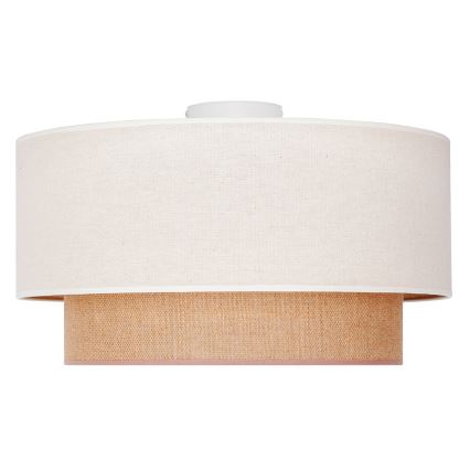 Duolla - Taklampa BOHO 1xE27/15W/230V diameter 45 cm beige/brun