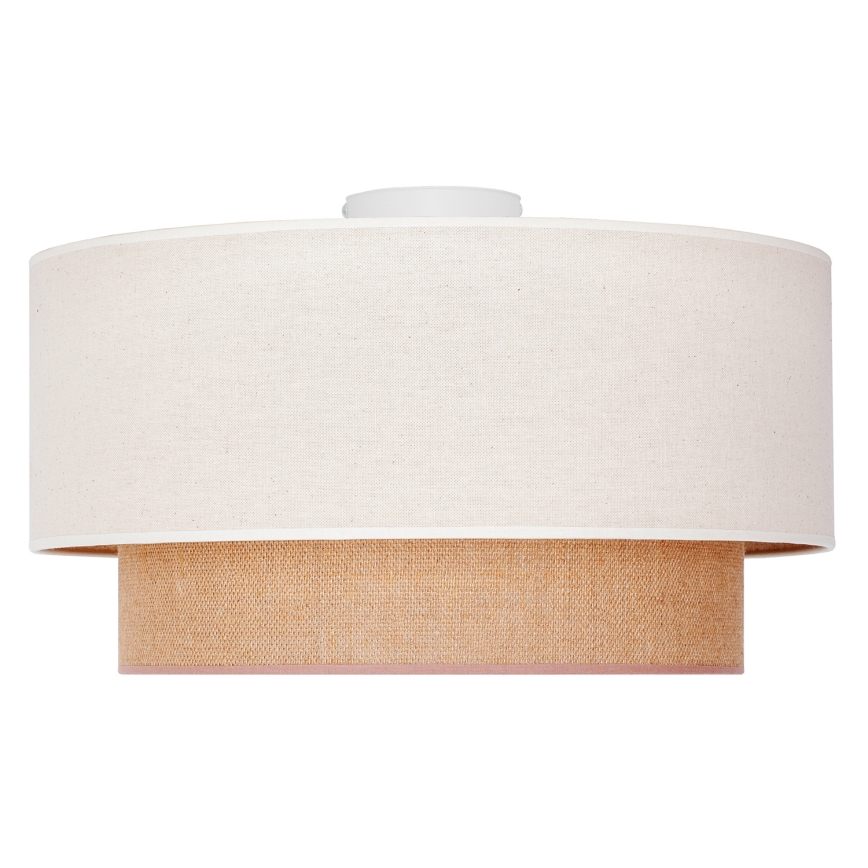 Duolla - Taklampa BOHO 1xE27/15W/230V diameter 45 cm beige/brun