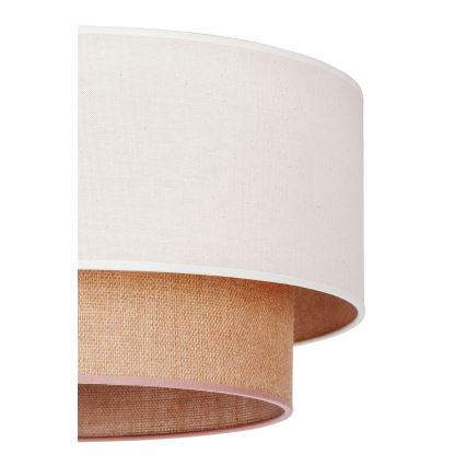 Duolla - Taklampa BOHO 1xE27/15W/230V diameter 45 cm beige/brun