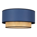 Duolla - Taklampa BOHO 1xE27/15W/230V diameter 45 cm blå/rotting