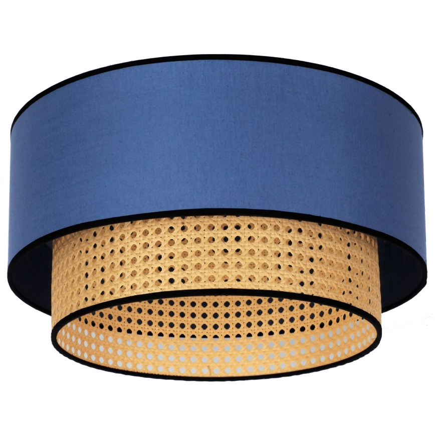 Duolla - Taklampa BOHO 1xE27/15W/230V diameter 45 cm blå/rotting