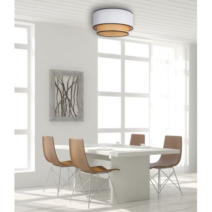 Duolla - Taklampa BOHO 1xE27/15W/230V diameter 45 cm vit/rotting