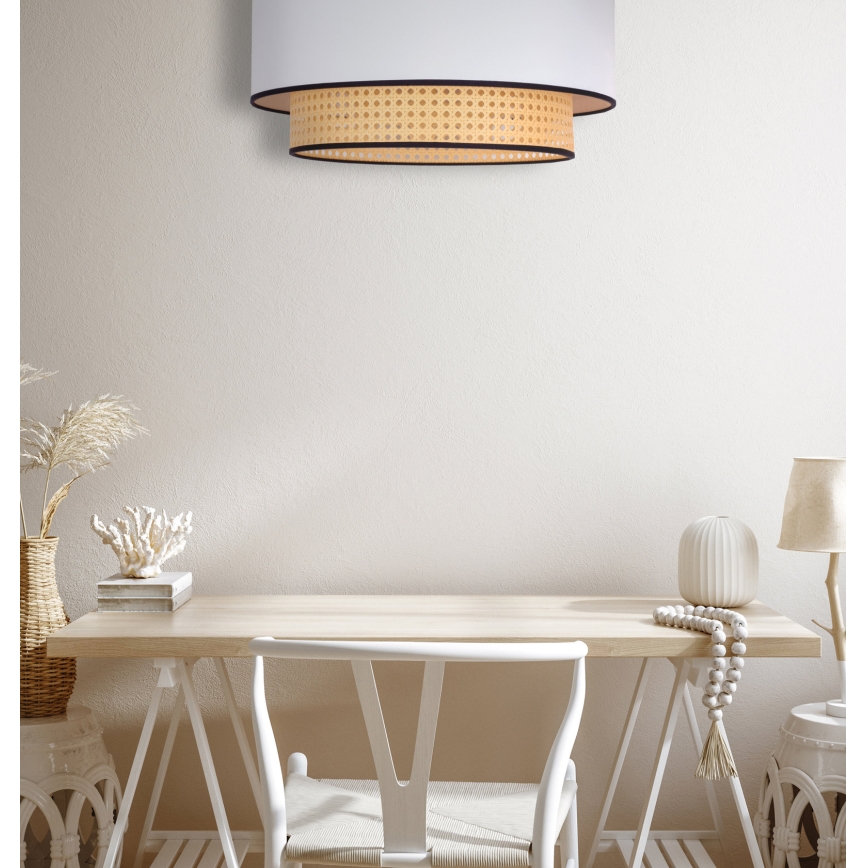 Duolla - Taklampa BOHO 1xE27/15W/230V diameter 45 cm vit/rotting
