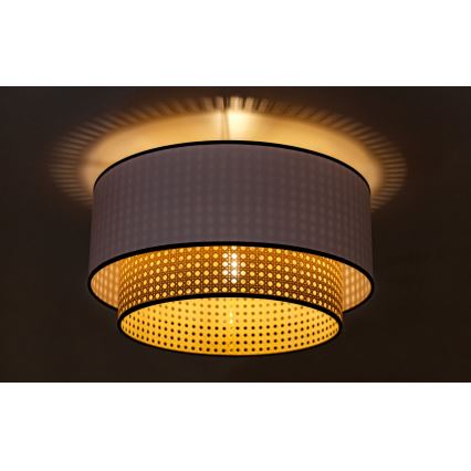 Duolla - Taklampa BOHO 1xE27/15W/230V diameter 45 cm vit/rotting