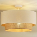 Duolla - Taklampa BOHO 1xE27/15W/230V Ø 45 cm krämvit/brun