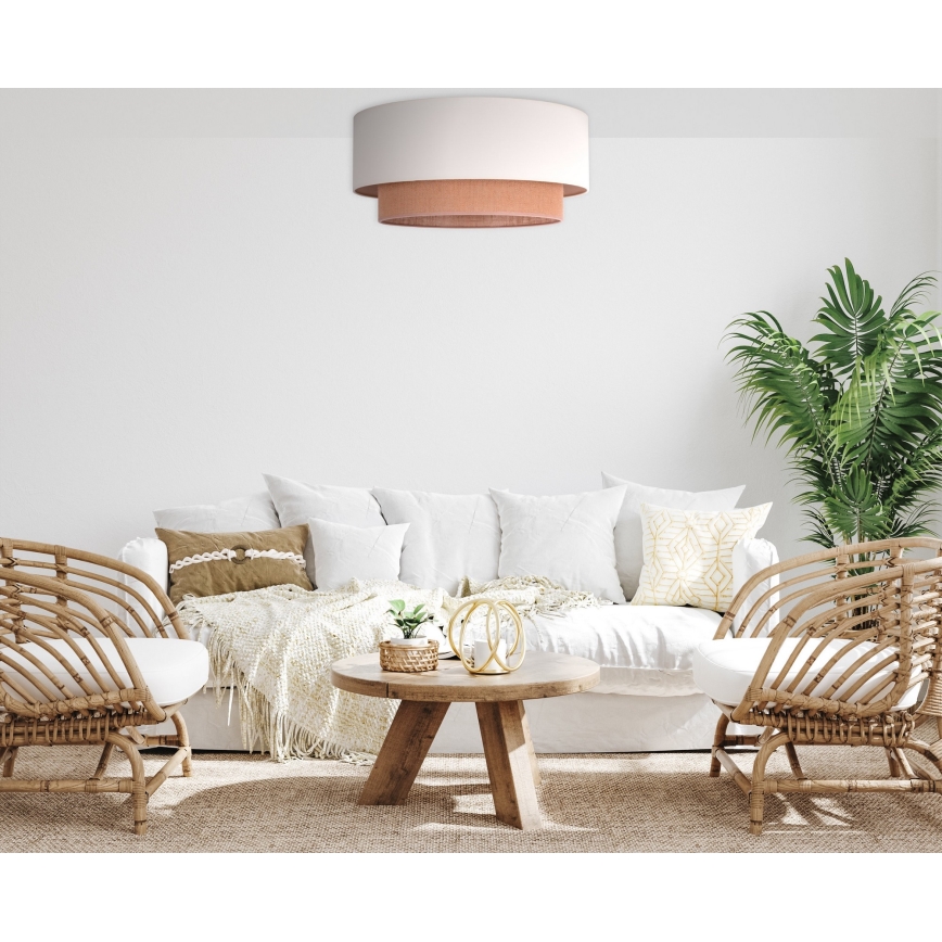 Duolla - Taklampa BOHO 3xE27/15W/230V diameter 60 cm beige/brun