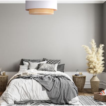 Duolla - Taklampa BOHO 3xE27/15W/230V diameter 60 cm grädde/rotting