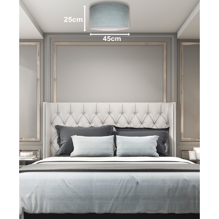 Duolla - Taklampa BRISTOL 1xE27/15W/230V diameter 45 cm grön/vit