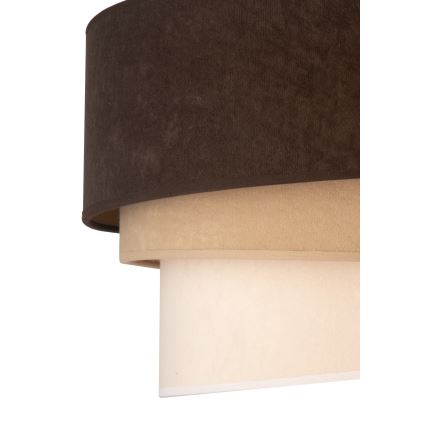 Duolla - Taklampa DEVON 1xE27/40W/230V diameter 45 cm brun/beige
