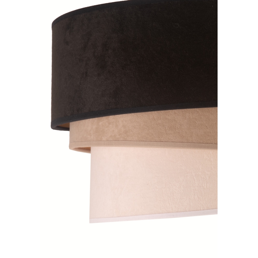 Duolla - Taklampa DEVON 1xE27/40W/230V diameter 45 cm svart/beige