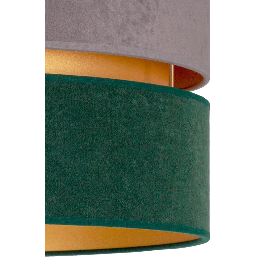 Duolla - Taklampa DUO 1xE27/15W/230V diameter 40 cm grå/grön/guld