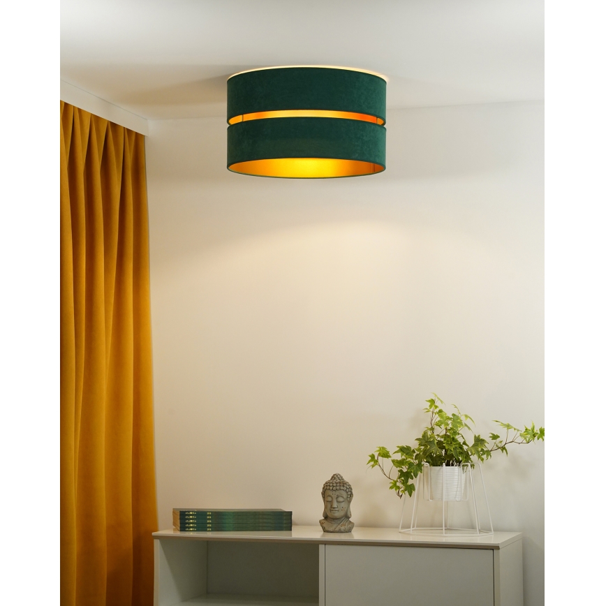 Duolla - Taklampa DUO 1xE27/40W/230V diameter 40 cm grön/guld
