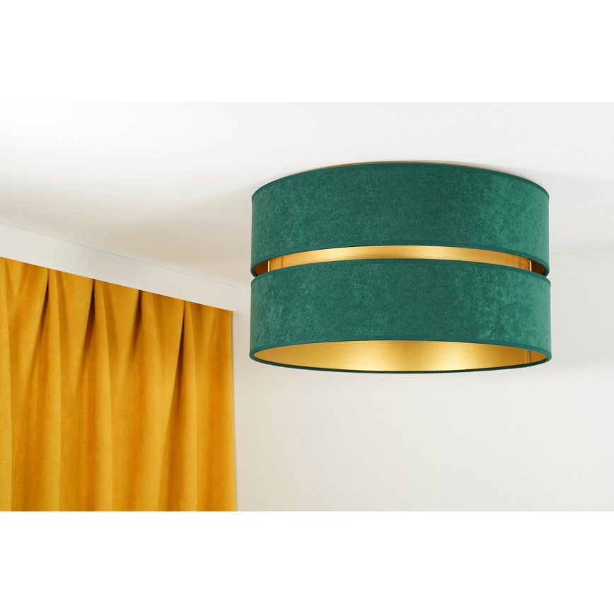 Duolla - Taklampa DUO 1xE27/40W/230V diameter 40 cm grön/guld