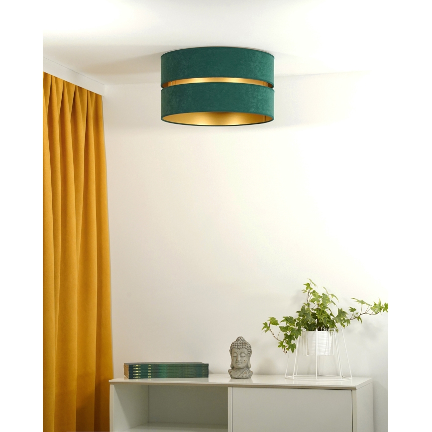 Duolla - Taklampa DUO 1xE27/40W/230V diameter 40 cm grön/guld