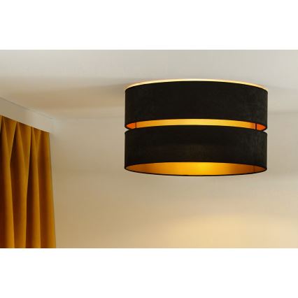 Duolla - Taklampa DUO 1xE27/40W/230V diameter 40 cm svart/guld