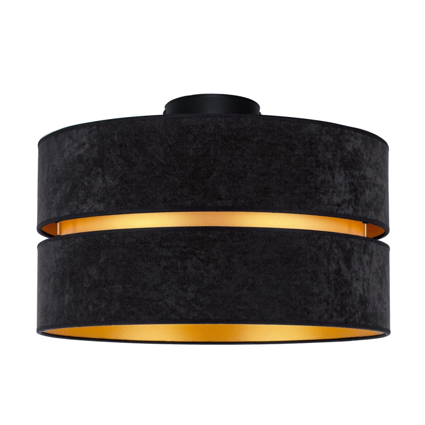 Duolla - Taklampa DUO 1xE27/40W/230V diameter 40 cm svart/guld