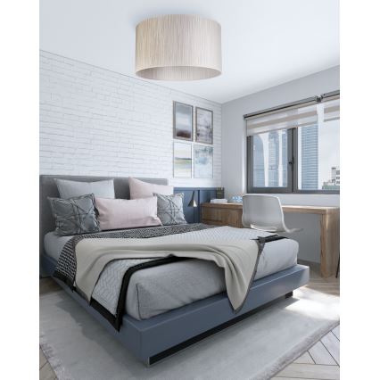Duolla - Taklampa ESSEX 1xE27/40W/230V diameter 45 cm silver