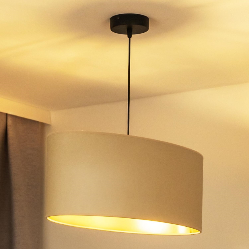 Duolla - Taklampa OVAL VEGAN 1xE27/15W/230V krämvit