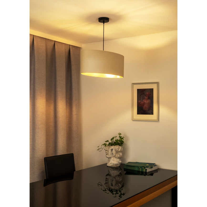 Duolla - Taklampa OVAL VEGAN 1xE27/15W/230V krämvit