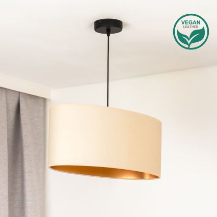 Duolla - Taklampa OVAL VEGAN 1xE27/15W/230V krämvit