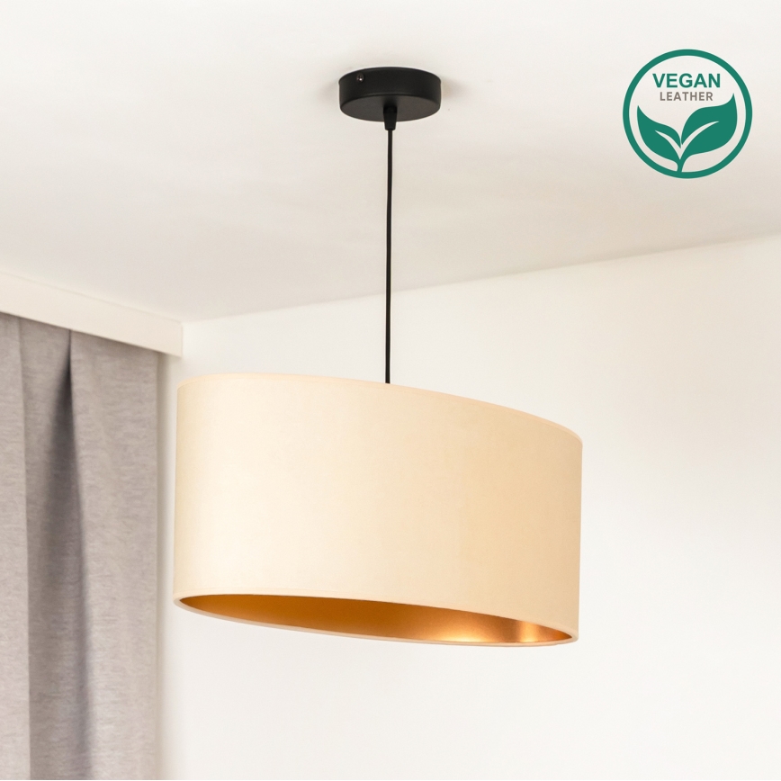 Duolla - Taklampa OVAL VEGAN 1xE27/15W/230V krämvit