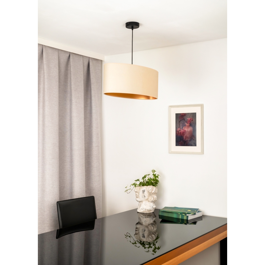 Duolla - Taklampa OVAL VEGAN 1xE27/15W/230V krämvit