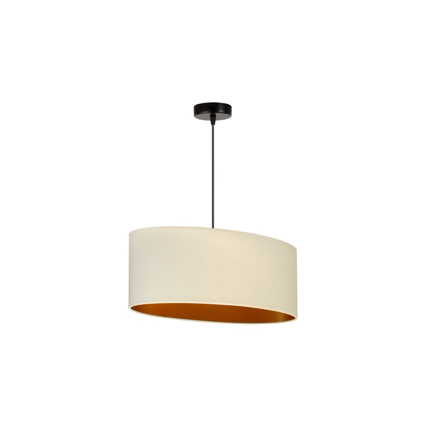Duolla - Taklampa OVAL VEGAN 1xE27/15W/230V krämvit