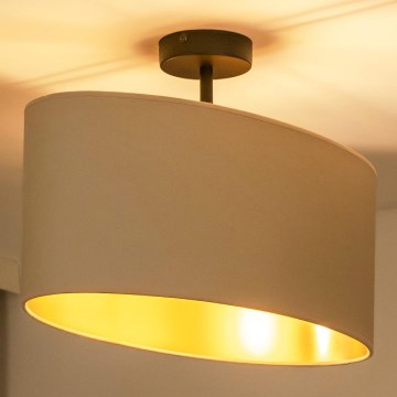 Duolla - Taklampa OVAL VEGAN 1xE27/15W/230V krämvit
