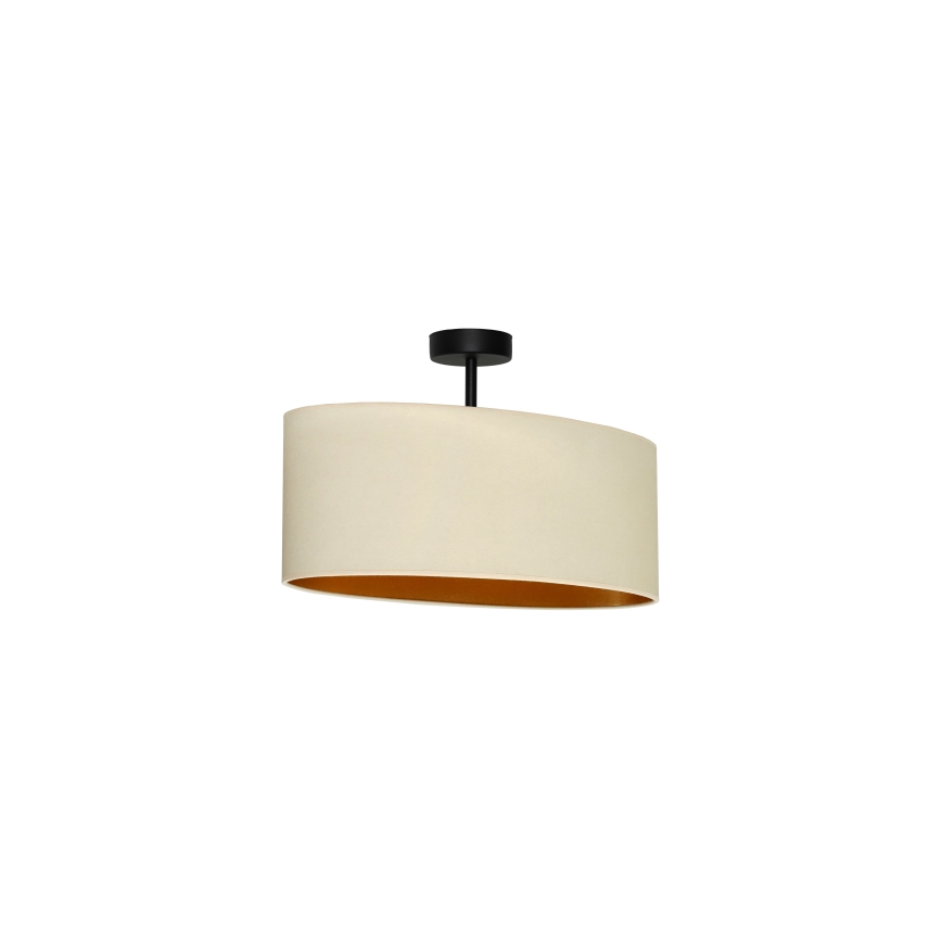 Duolla - Taklampa OVAL VEGAN 1xE27/15W/230V krämvit