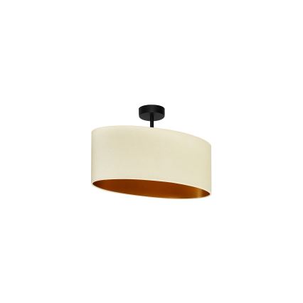 Duolla - Taklampa OVAL VEGAN 1xE27/15W/230V krämvit