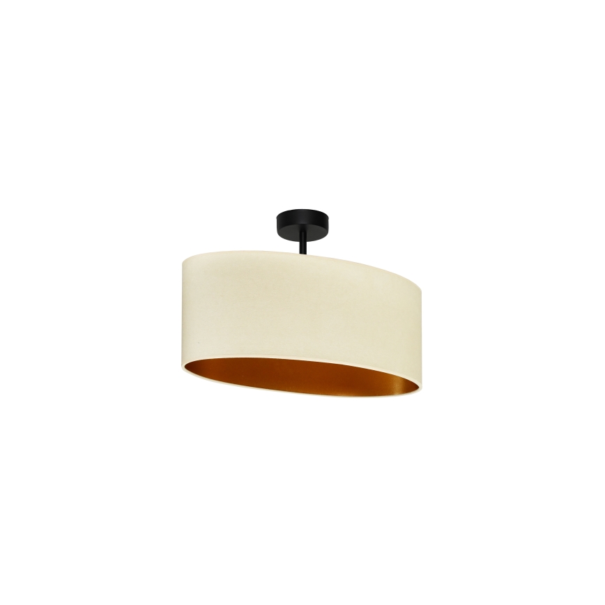 Duolla - Taklampa OVAL VEGAN 1xE27/15W/230V krämvit