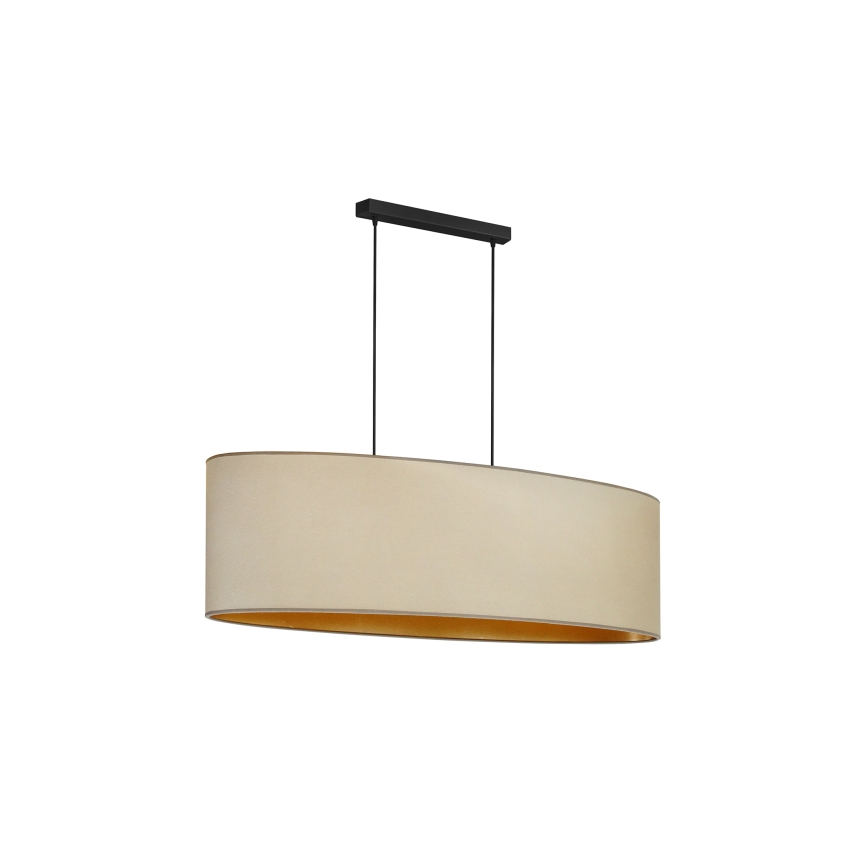 Duolla - Taklampa OVAL VEGAN 2xE27/15W/230V beige