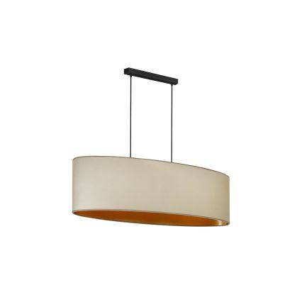 Duolla - Taklampa OVAL VEGAN 2xE27/15W/230V beige