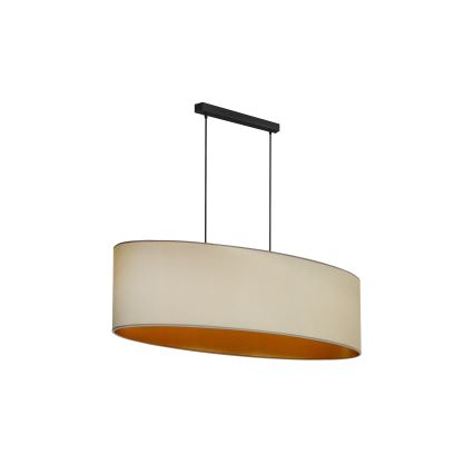 Duolla - Taklampa OVAL VEGAN 2xE27/15W/230V beige