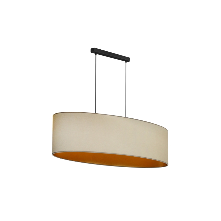 Duolla - Taklampa OVAL VEGAN 2xE27/15W/230V beige