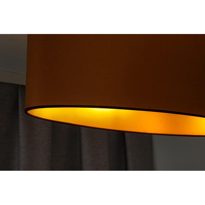 Duolla - Taklampa OVAL VEGAN 2xE27/15W/230V brun