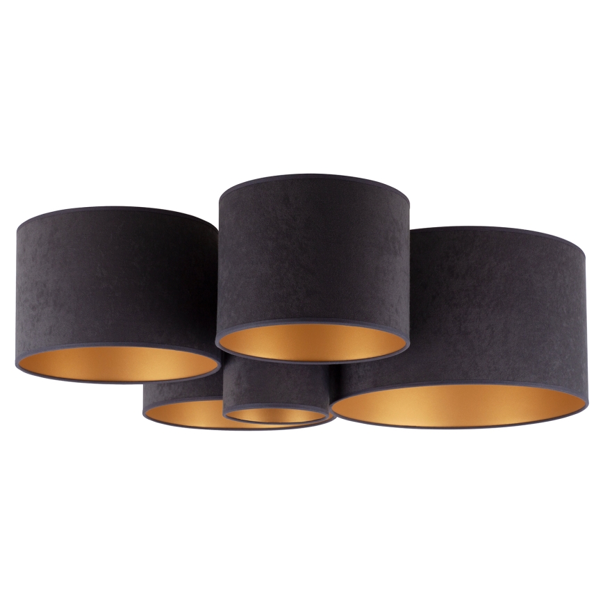 Duolla - Taklampa ROLLER PENTO 5xE27/60W/230V antracit