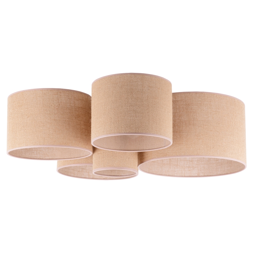 Duolla - Taklampa ROLLER PENTO 5xE27/60W/230V beige