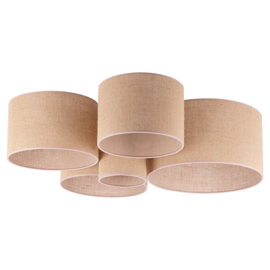 Duolla - Taklampa ROLLER PENTO 5xE27/60W/230V beige