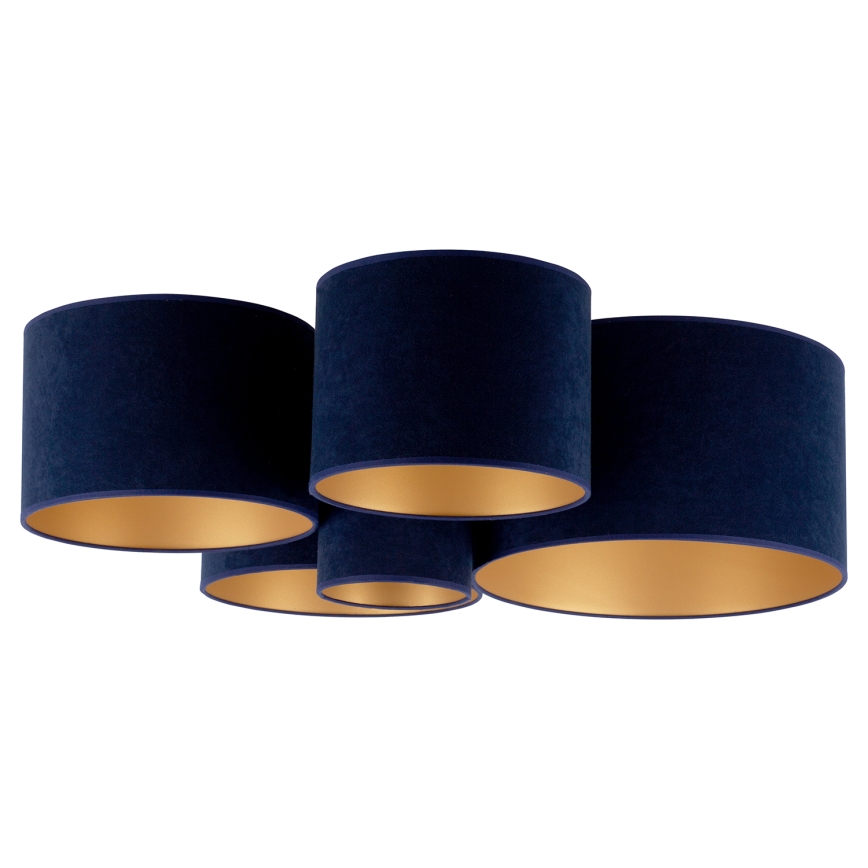 Duolla - Taklampa ROLLER PENTO 5xE27/60W/230V blå