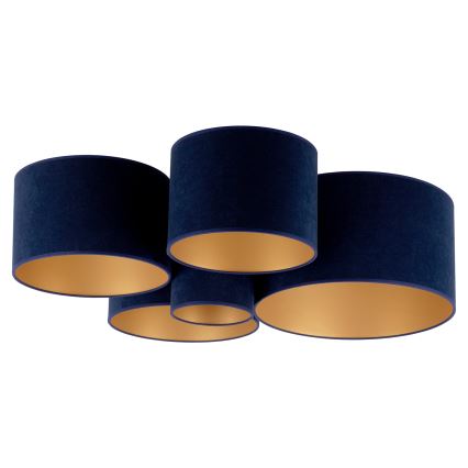 Duolla - Taklampa ROLLER PENTO 5xE27/60W/230V blå