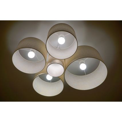 Duolla - Taklampa ROLLER PENTO 5xE27/60W/230V guld