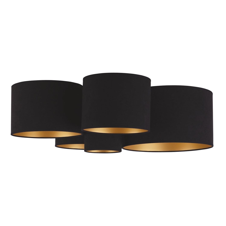 Duolla - Taklampa ROLLER PENTO 5xE27/60W/230V svart/guld