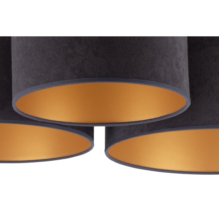 Duolla - Taklampa ROLLER TRIO 3xE27/60W/230V antracit