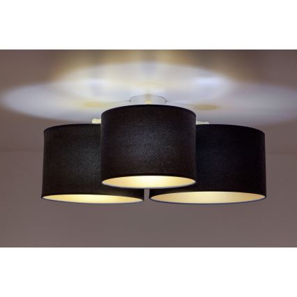 Duolla - Taklampa ROLLER TRIO 3xE27/60W/230V antracit