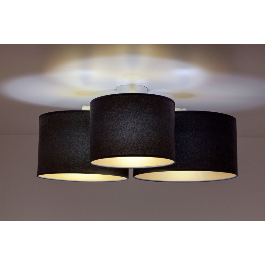 Duolla - Taklampa ROLLER TRIO 3xE27/60W/230V antracit