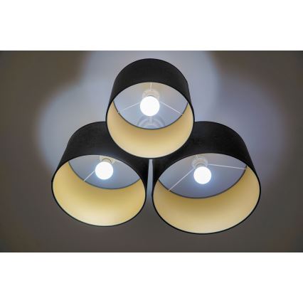 Duolla - Taklampa ROLLER TRIO 3xE27/60W/230V antracit