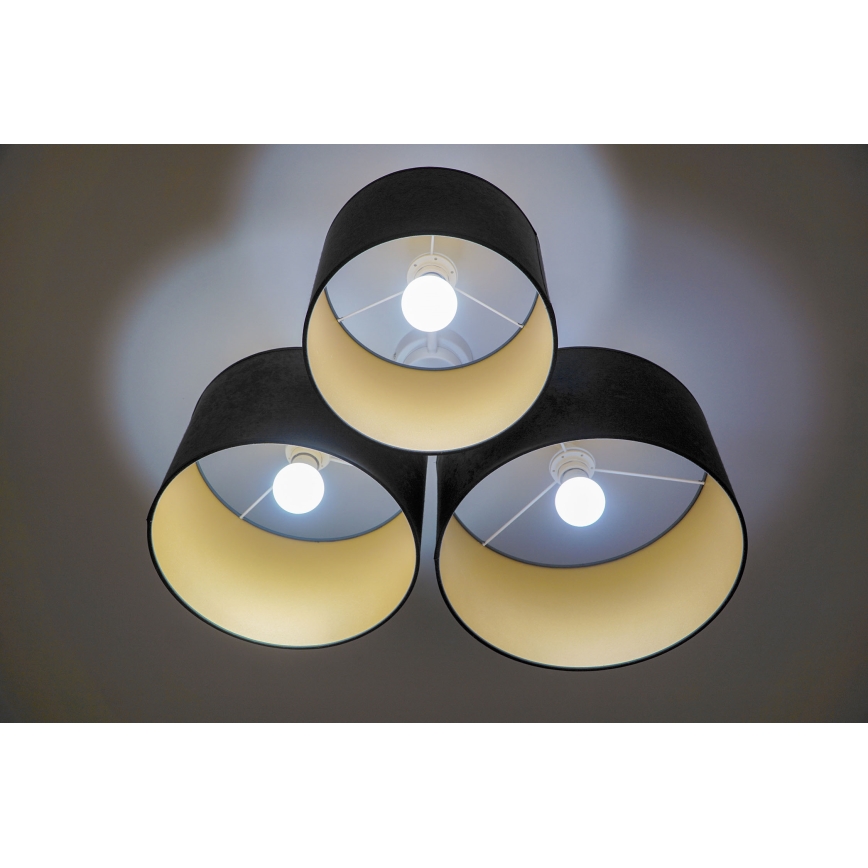 Duolla - Taklampa ROLLER TRIO 3xE27/60W/230V antracit