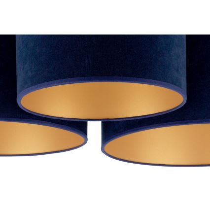 Duolla - Taklampa ROLLER TRIO 3xE27/60W/230V blå