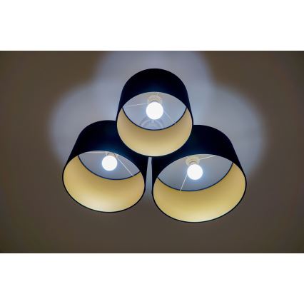 Duolla - Taklampa ROLLER TRIO 3xE27/60W/230V blå